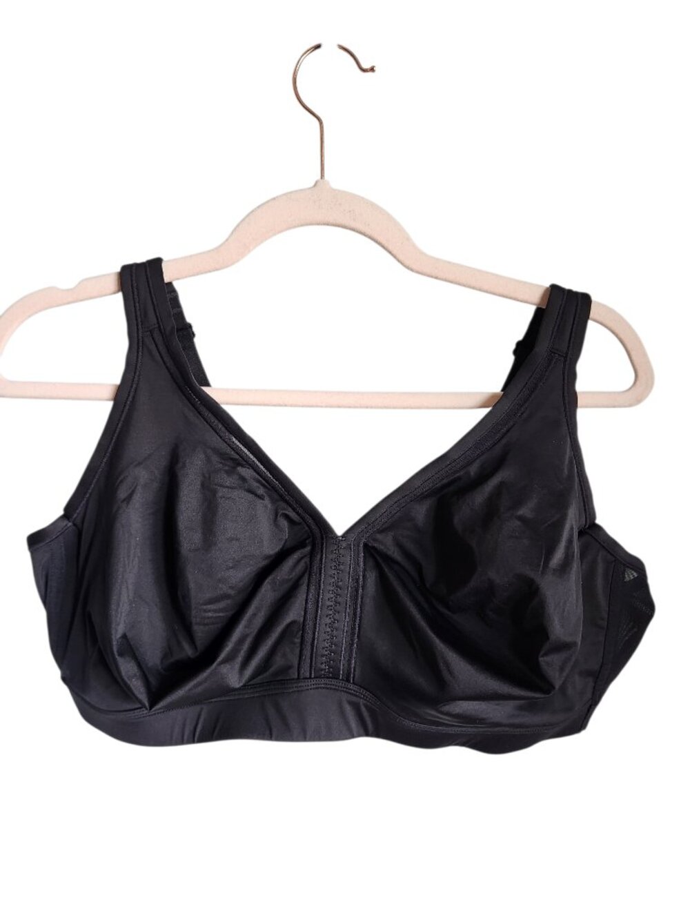Cacique Bra Black 42DDD 42F Women's Unlined No Wire Wireless Lane Bryant